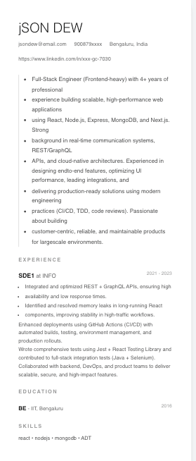 Simple template preview